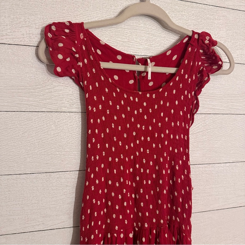 Free People Chambray Butterflies Midi Size Large - Picture 8 of 10